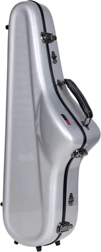 Miniatura 17 de Crossrock Pro-Grade - Estuche curvo para saxofón soprano Negro brillante, cerradura TSA, protección de élite, correas de mochila desmontables