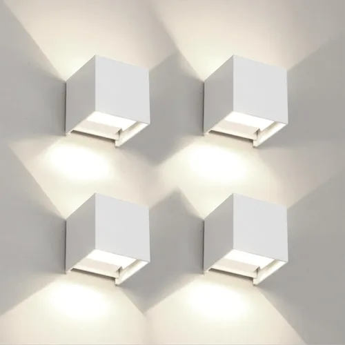 Miniatura 26 de 2 piezas de luces de pared G9 para exterior/interior, apliques de pared con luces hacia arriba y abajo, IP65 impermeables, iluminación moderna