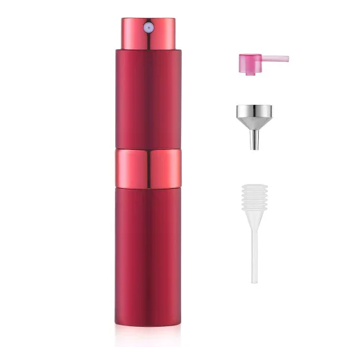 Miniatura 19 de LISAPACK Botella de spray de perfume de 8 ml con atomizador para viajes, dispensador de colonia recargable vacío, rociador portátil (Negro mate)