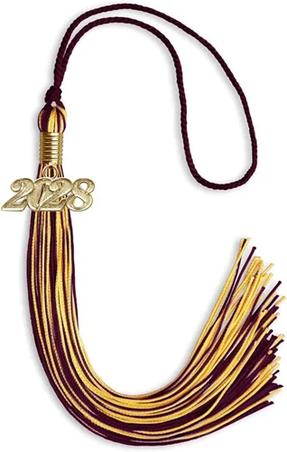 Miniatura 322 de Endea Graduation - Borla de doble color mixto con fecha dorada (negro/dorado antiguo, 2021)
