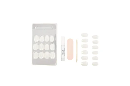 Miniatura 5 de Ardell Nail Addict - Kit de uñas artificiales a presión, uñas postizas largas naturales, transparentes brillantes, 24 extensiones de uñas