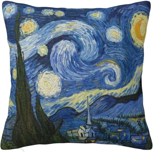 Miniatura 8 de Fundas de almohada de Van Gogh con diseño de girasoles en jarrón de 18 x 18 pulgadas, funda de almohada para sofá, cama, decoración del hogar 13