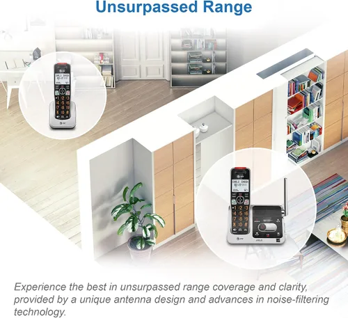 Miniatura 9 de AT&T BL102-2 DECT 6.0 - Juego de 2 teléfonos inalámbricos para el hogar con contestador