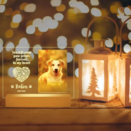 Miniatura 6 de Regalos conmemorativos personalizados para perros por pérdida de perro, regalos conmemorativos para mascotas para perros y gatos, placa fotográfica