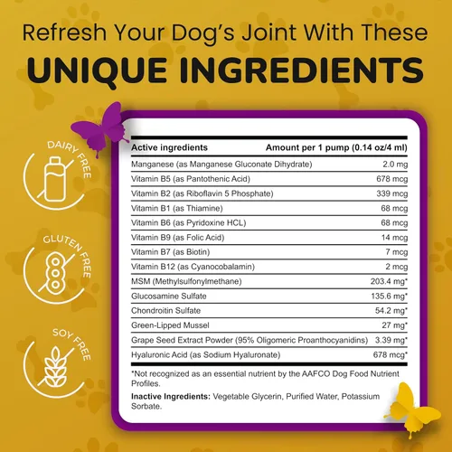Miniatura 2 de Suplemento de cadera y articulaciones para perros, glucosamina condroitina aprobada por veterinarios para perros, soporte de flexibilidad y fuerza
