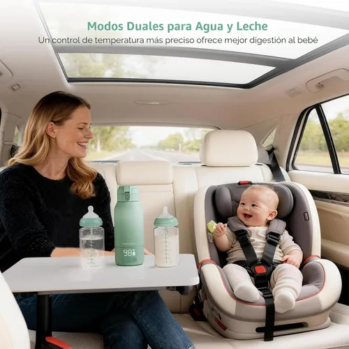 Miniatura 4 de Momcozy Calentador de Leche Portátil para Viajes – Modos de Calentamiento Dual para Leche Materna y Agua, Calentador de Biberones Portátil