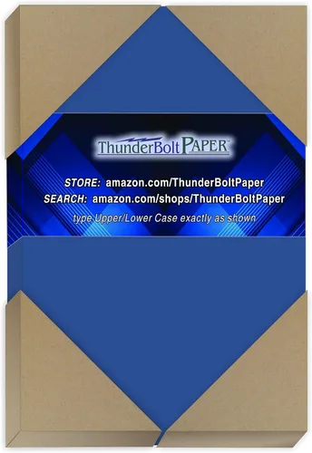 Miniatura 5 de 25 hojas de papel de portada/tarjeta de color azul real brillante 65#, hojas de 11 x 17 pulgadas, tamaño tabloide o libro mayor - cartulina ligera