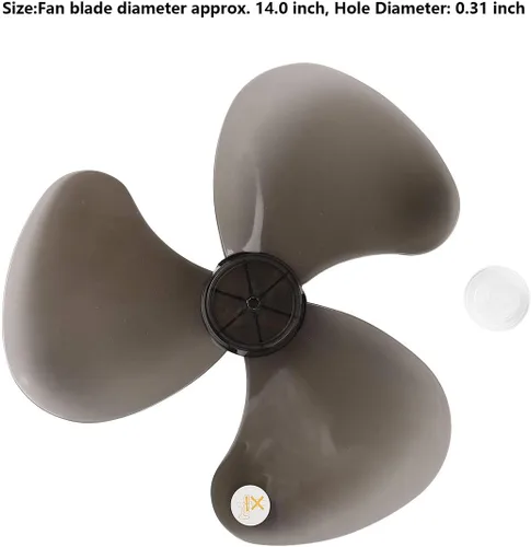 Miniatura 7 de dPois Repuesto de cuchilla de ventilador de plástico con cubierta de tuerca para ventilador de pie universal, ventilador de mesa, accesorios Gris 5