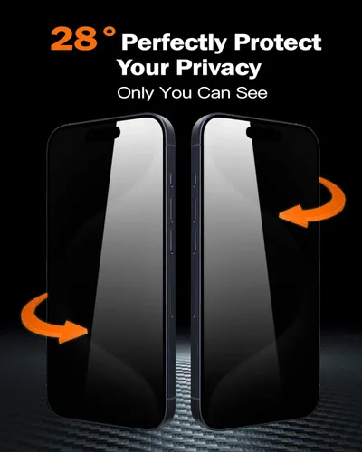 Miniatura 3 de chubbycable ChubbyShield Ultra - Protector de pantalla de privacidad para iPhone 15, 2 unidades, protector de pantalla antiespía con caja