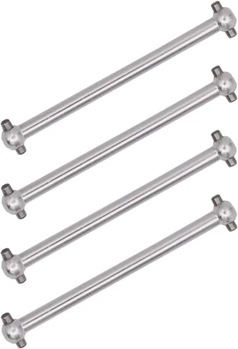 4 ejes de transmisión de hueso de perro de metal para WLtoys A959 A969 A979 K929 1:18 RC piezas de accesorios de actualización de automóviles (plata)