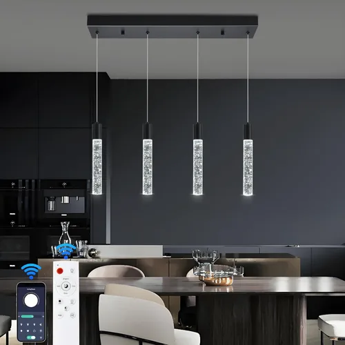 Miniatura 35 de Iluminación Colgante para Isla de Cocina, Lámpara de Araña para Techo Alto, Accesorios de Iluminación de Lámpara de Araña Moderna, Lámpara de Araña