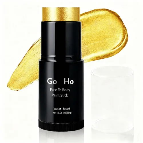Miniatura 20 de Go Ho Amazon - Barra de pintura facial verde a base de agua, lavable, no tóxica, cobertura completa, pintura corporal en crema para disfraces
