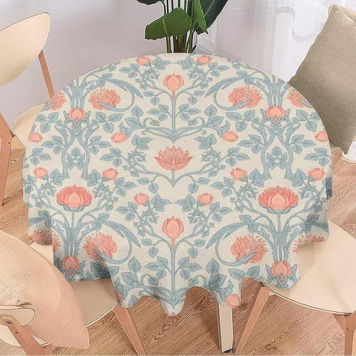 Miniatura 233 de Mantel Floral Retro de Pájaros, Diseño Original Bohemio William Morris Estampado Cubierta de Mesa para Hogar Picnic Fiesta Comedor Cocina William
