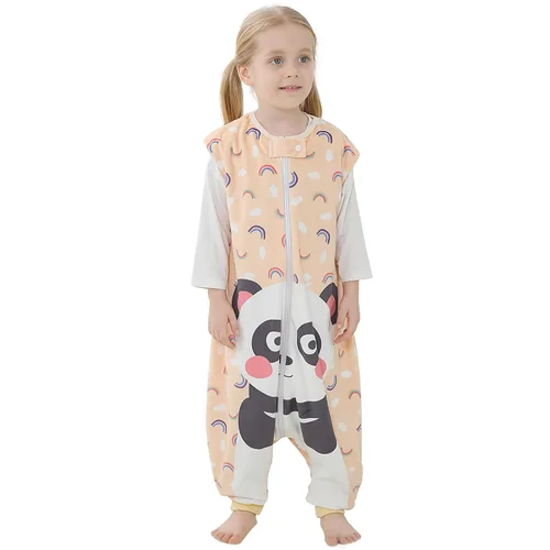 Miniatura 11 de MICHLEY - Saco de dormir para niños pequeños con pies, recién nacidos, bebés sin mangas, saco de dormir con cremallera de 2 vías, manta portátil Oso