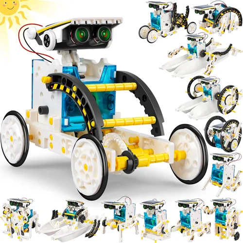 Miniatura 9 de Bottleboom STEM 13-en-1 Juguetes de Robots de Energía Solar para Educación para Niños de 8 a 12 años, Kits de Juguetes Educativos de Ciencia