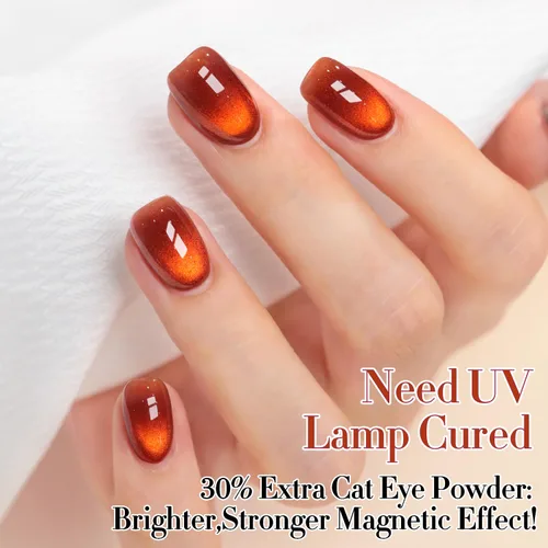 Miniatura 4 de Double Rhythm Esmalte de gel Jelly Glass de ojo de gato con imán, 0.5 onzas líquidas, brillo holográfico, brillante, translúcido