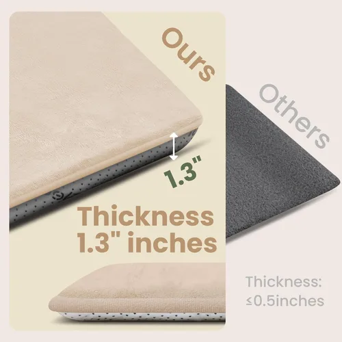 Miniatura 4 de Alfombra de juego para bebé para piso, 47 x 47 pulgadas (beige)