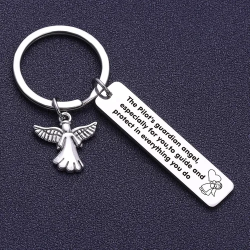 Miniatura 4 de RSZOTW Llavero piloto piloto de aviación, joyería para marido de viaje seguro para hermana, regalo de BFF joyería