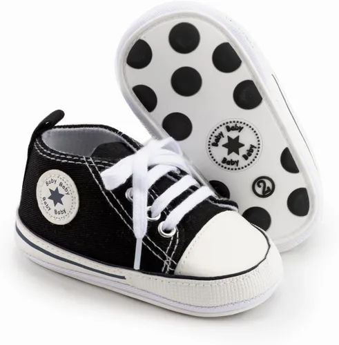 Miniatura 81 de KIDSUN zapatos deportivos altos hasta el tobillo para bebés, niños y niñas con suela antideslizante, suaves, para recién nacidos, zapatos
