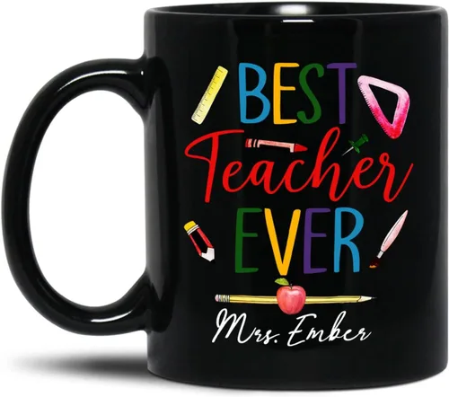Miniatura 19 de Taza de café personalizada, regalos de agradecimiento al profesor para el mejor profesor, tazas de café con nombre personalizado para profesores