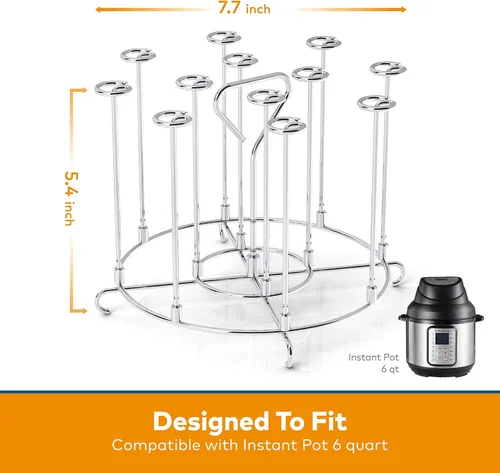 Miniatura 6 de Goldlion Soporte de brocheta compatible con Instant Pot 6 cuartos de galón accesorios para freidora de aire con tapa crujiente