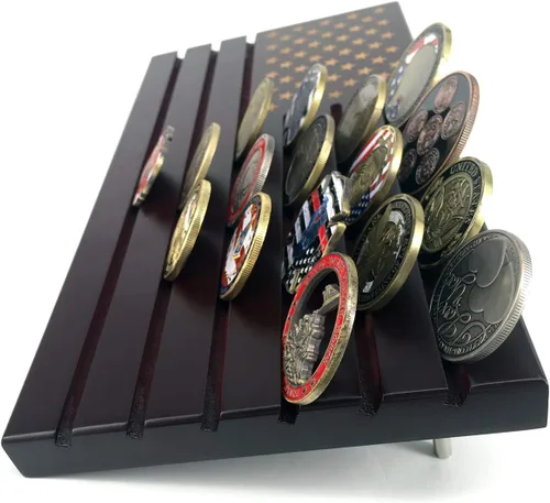 Miniatura 3 de Glamtune Soporte de monedas militar con bandera estadounidense (grande, 6 filas)