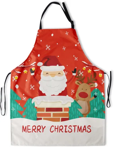 Miniatura 55 de Delantal con bolsillos, delantales para mujeres y hombres, delantal de cocina para cocinar, jardinería, servidor, camarera, pintura