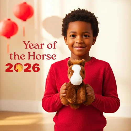 Miniatura 11 de The Petting Zoo - Peluche de caballo flácido, juguete de peluche para niños, animales salvajes Wild Onez, juguete de peluche de caballo 8 pulgadas