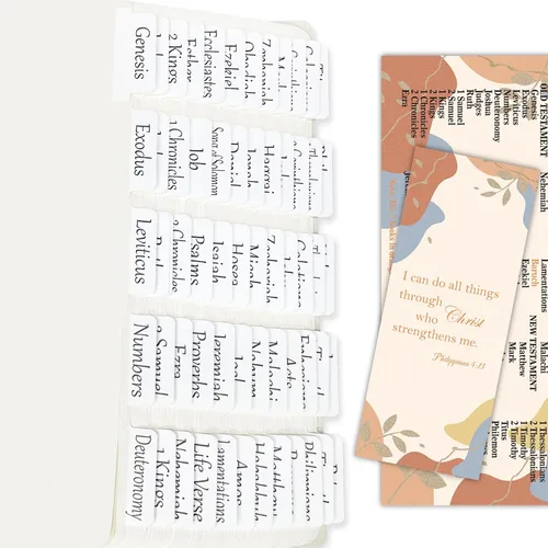 Miniatura 7 de Pestañas negras de la Biblia para mujeres/hombres/niños, 100 pestañas laminadas de la Biblia católica, Antiguo y Nuevo Testamento, pestañas