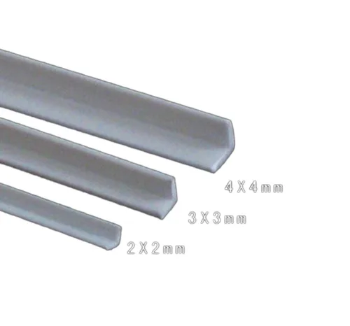 Miniatura 2 de CGjiogujio 20pcs 0.157 x 0.157 x 9.843 in ABS estireno plástico L forma barras de ángulo recto blanco