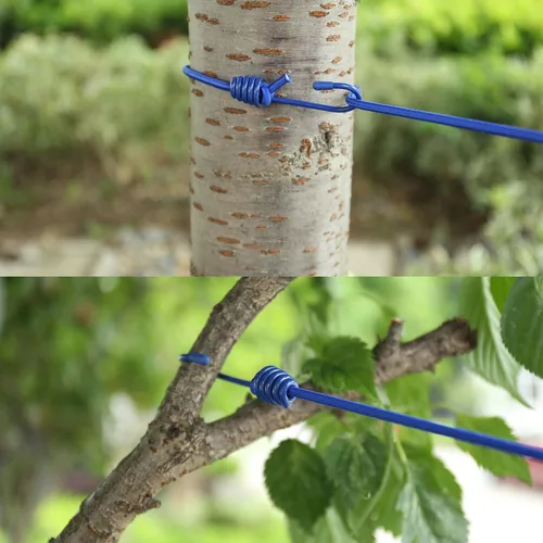 Miniatura 5 de Tendedero portátil de viaje, elástico ajustable para viajes, camping, tendedero retráctil con 12 clips para uso en exteriores e interiores (azul)
