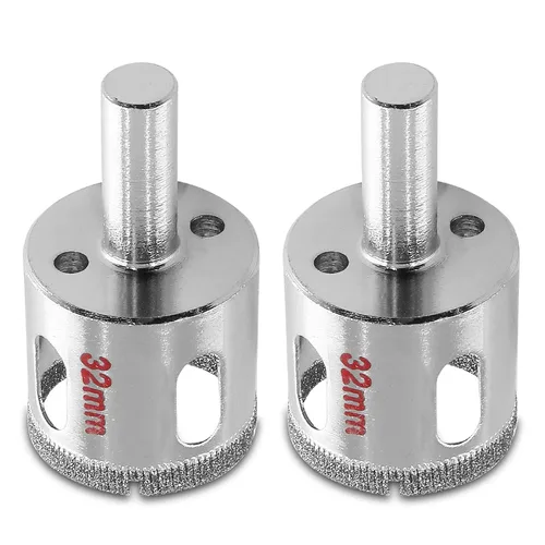 Miniatura 25 de Luomorgo Sierra de agujero de diamante de 35mm/1 3/8 Pulgadas, brocas de diamante de 1.1 pulgadas de profundidad de corte para vidrio, cerámica