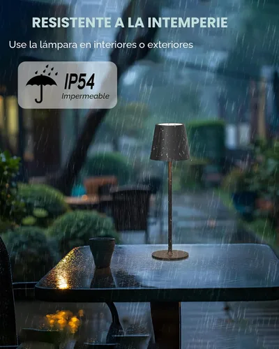 Miniatura 7 de JACKYLED Lámparas de mesa inalámbricas recargables, 3 alturas ajustables, funciona con batería de 5000 mAh, 3 colores de atenuación suave, lámpara