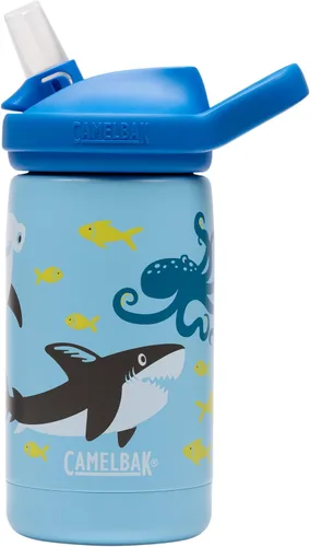 Miniatura 13 de CamelBak Eddy+ Kids - Botella de agua con válvula de mordida y pajita aislada de acero inoxidable, perros en bicicleta, 12 onzas