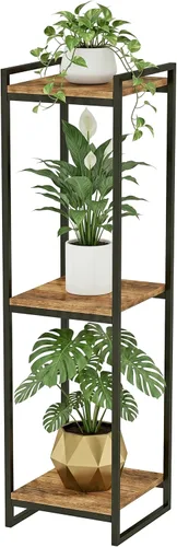 Miniatura 11 de Soporte para plantas de 23.6 pulgadas de ancho para interiores, estante escalera para plantas moderno de 3 niveles, organizador de macetas