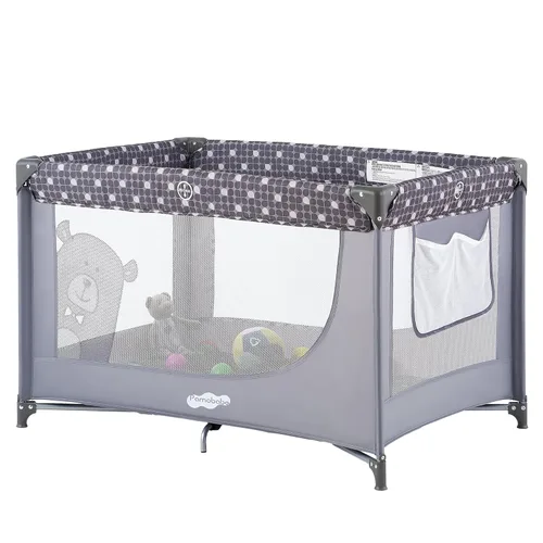 Miniatura 8 de Pamo Babe Colchón portátil para cuna de bebé, corrales de juegos Rosa
