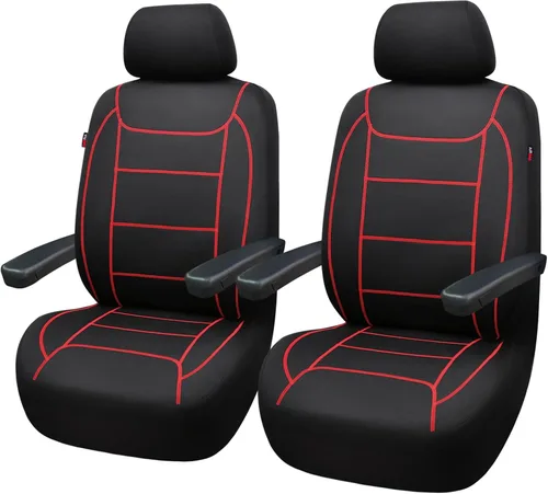 Miniatura 11 de Flying Banner Fundas de asiento de automóvil de fibra de carbono de calidad, tela de malla de aire, deportiva, respaldo bajo, respaldo alto