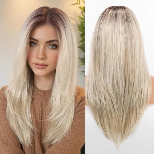 Miniatura 14 de testar 613 - Peluca de encaje frontal de 13 x 6, pelucas largas rubias para mujer, peluca de encaje transparente HD, peluca rubia platino, peluca