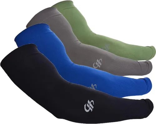 Miniatura 5 de Mangas de refrigeración para brazos con protección solar UV UPF 50+, 4 pares para hombres y mujeres, ciclismo, golf, deportes al aire libre