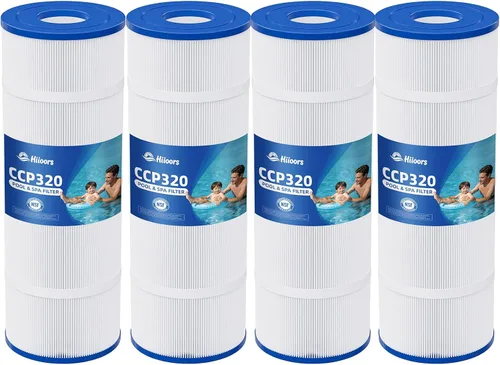 Paquete de 4 cartuchos de filtro de piscina CCP320, compatibles con Pentair Clean & Clear Plus 320, reemplaza Pleatco PCC80-PAK4, Pentair R173573,