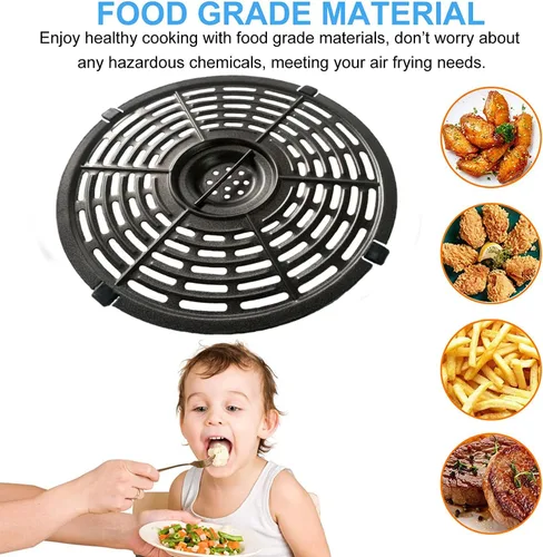 Miniatura 3 de ALJ Bandeja de repuesto para freidora de aire Chefman 3.7QT/3.6QT/3.5QT, revestimiento antiadherente de doble capa mejorado, sartén para freidora