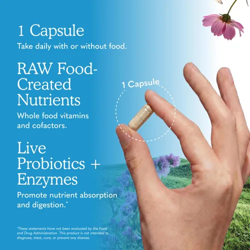 Miniatura 5 de Garden of Life Multivitamínico para hombres, Vitamin Code Raw One - Una vez al día, vitaminas más frutas, verduras y probióticos, 75