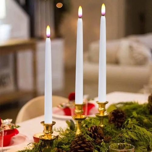 Miniatura 8 de Velas alargadas decorativas sin llama, con control remoto y temporizador