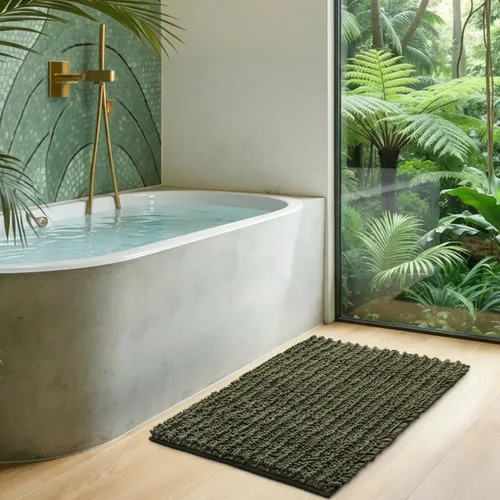 Miniatura 2 de DEXI - Alfombra de baño de 16 x 24 pulgadas, super suave y gruesa de felpilla absorbente, antideslizante, lavable a máquina, de microfibra esponjosa