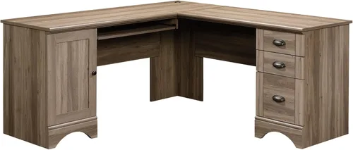 Sauder 417586 Harbor View mesa de esquina para computadora, A2, roble de sal