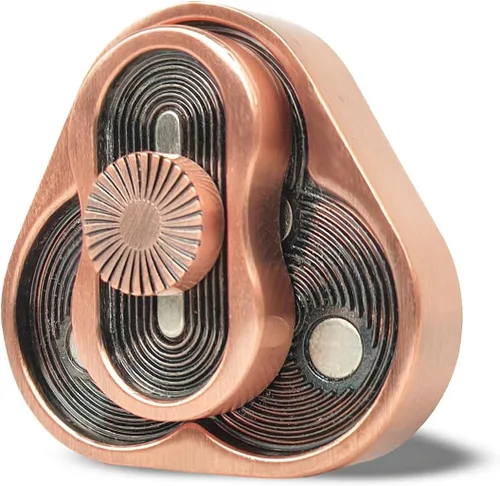 Miniatura 7 de YANZHE Juguete deslizante magnético triangular, juguetes de metal EDC para adultos, alivio del estrés y la ansiedad, oficina (negro)