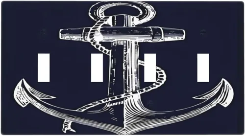 Miniatura 70 de Mid Century Morden Boho - Placa de pared para interruptor de luz dúplex de 1 banda, placa frontal decorativa eléctrica para receptáculo para baño