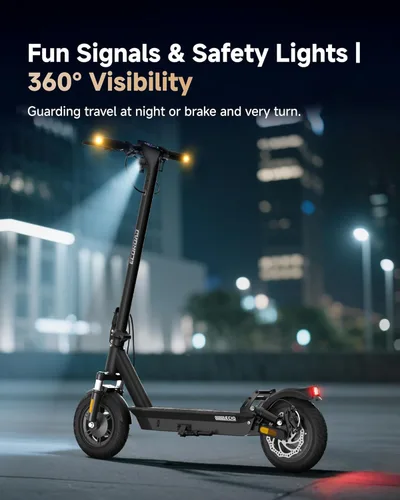 Miniatura 9 de ECOROAD EC10 Electric Scooter for Adults, 750W Motor & 25 MPH & 35 Miles Long Range, 10" Tires with Dual Suspension, Foldable Commuting E Scooter
