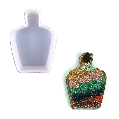 Miniatura 4 de Forma de tarro de vidrio transparente Freshie molde de silicona para hacer jabón Aroma Beads Car Freshie, colgante, vela, resina