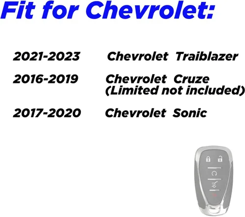 Miniatura 5 de Funda para llavero de Chevy Equinox: estuche para llave de 5 botones compatible con Chevy Traverse Blazer Equinox Malibu Traiblazer Cruze Sonic 2016